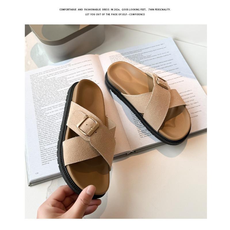 Oversized, Sandals, Thick Bottom, Versatile, Beach Shoes, Seaside, New Style, Outerwear, Women's, Slippers