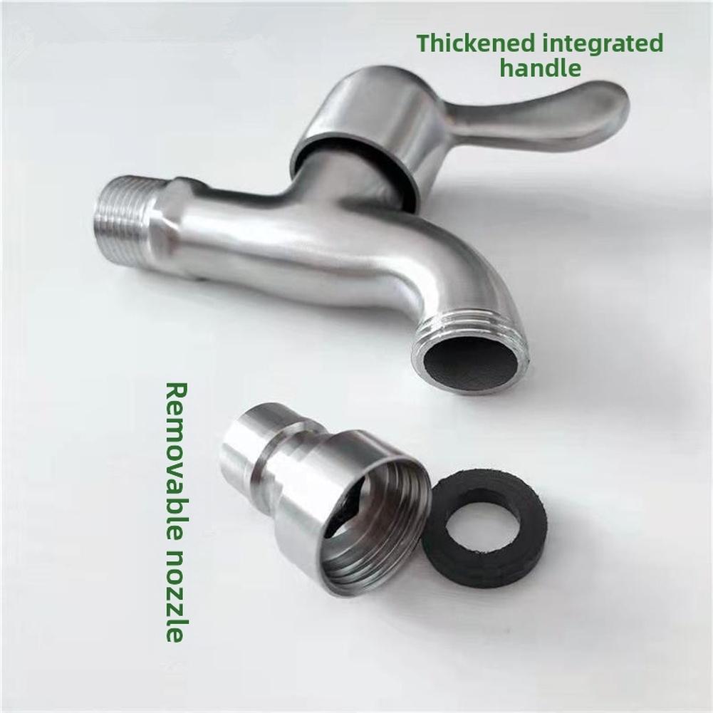 Faucet Stainless Steel Quick Open Faucet High Temperature Resistant Extended Water Tap For Garden Home Bathroom Kitchen Replace
