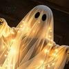 Outdoor Holiday Lawn Accents Halloween Swirling Ghost Pumpkin Yard Lamp Lighted Spooky Front Porch