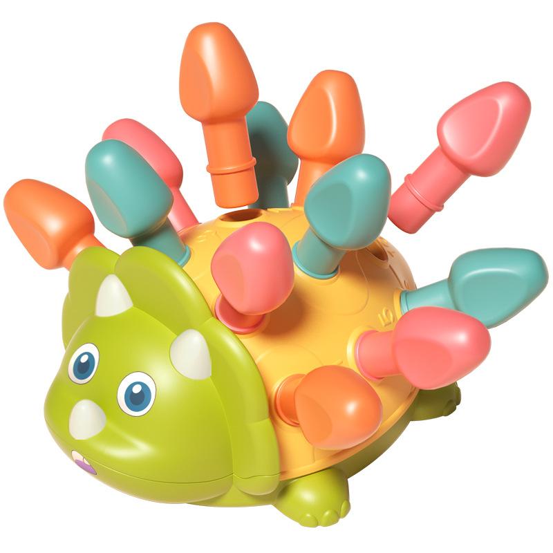 Baby Early Education Thinking Educational Toys Concentration Training Kids Pulling Small Hedgehog Radish and Inserting Building Blocks