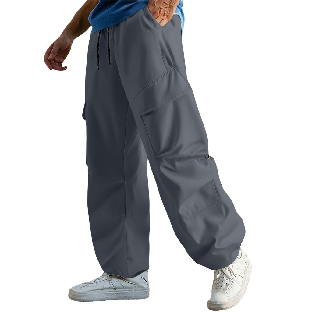 Men's Outdoor Loose Leisure Waterproof Windbreaker Pants Multiple Pockets Workwear Mountain Climbing Pants
