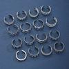16Pcs/Set Creative Adjustable Toe Rings for Women Simple Silver Color Hollow Out Heart Star Foot Rings Set Fashion Jewelry Gifts