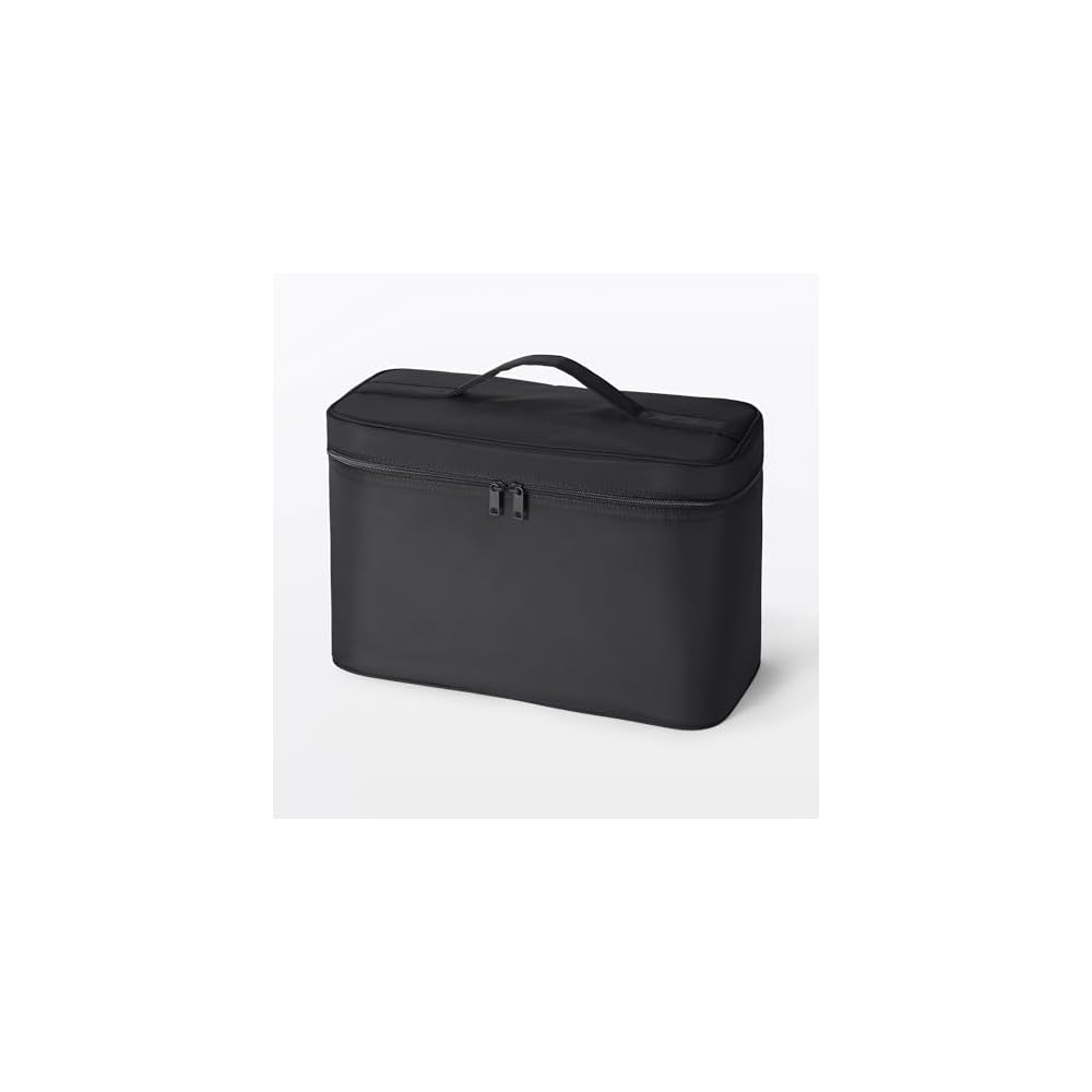 MUJI Recycled Nylon Makeup Box, Black, Large, Approx. 36 x 165 x 23 cm, 76811930