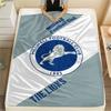 Millwall Printed Flannel Blanket, soft throw for bedroom sofa, washable, Christmas present, great gift.