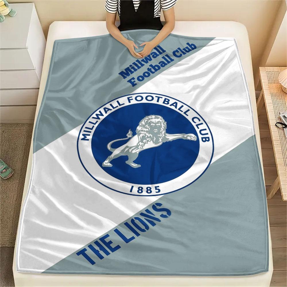 Millwall Printed Flannel Blanket, soft throw for bedroom sofa, washable, Christmas present, great gift.