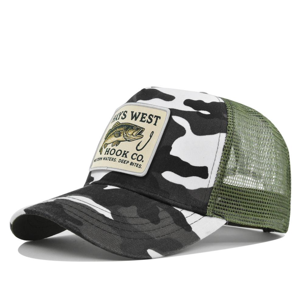 Generic Fishing Patch Trucker Hat Adjustable Mesh Back Baseball Cap