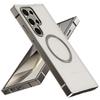 for Galaxy S25 Ultra Matte Cover, Metal Frame Slim Compatible with MagSafe Shockproof Phone Case for Samsung Galaxy S24 Ultra