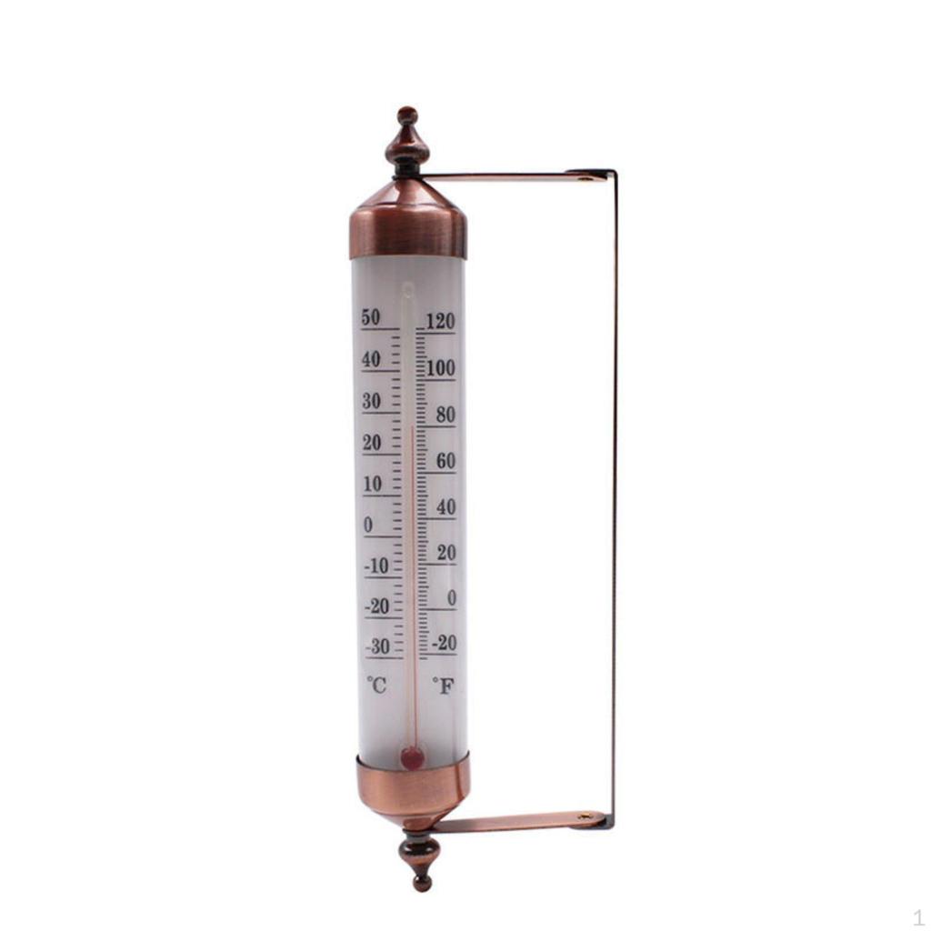 Outdoor Thermometer with Bracket Analog for Greenhouse, Patio