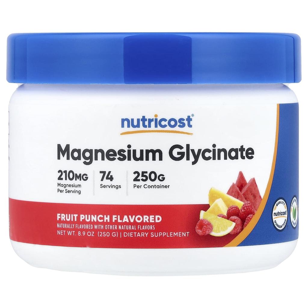 Glycine Magnesium, Fruit Punch, 250G(8.9Oz)