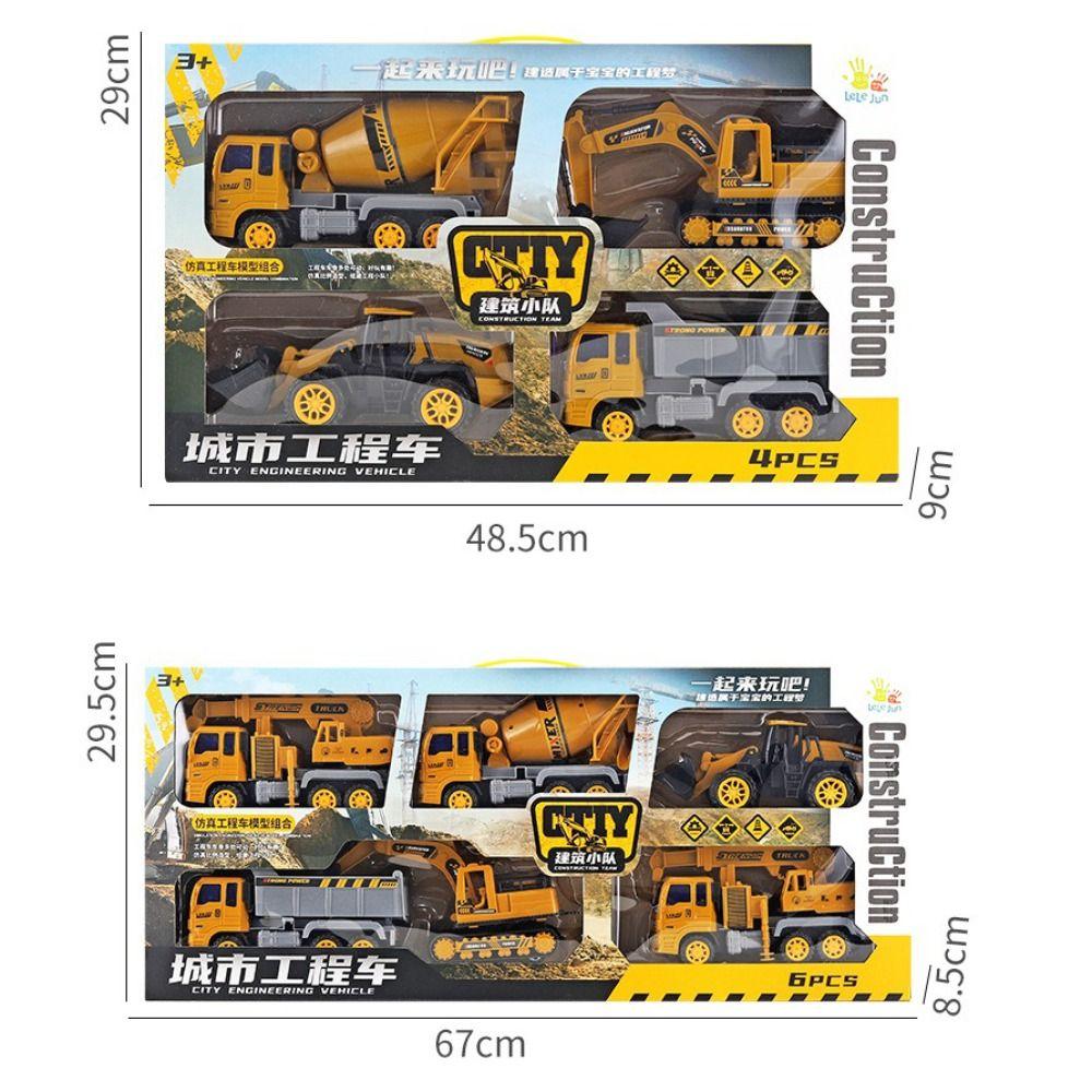 Alloy Material Fire Truck Model Plastic Construction Mixer Truck  Home Use