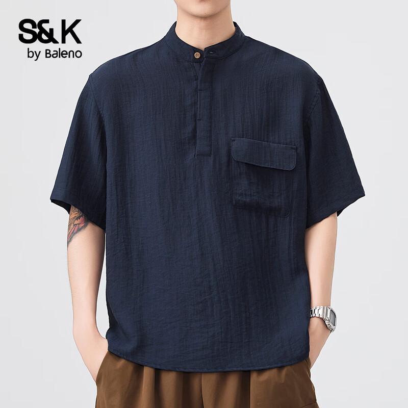 Baleno Men's S&K Series Loose Fit Retro Long Sleeve Shirt