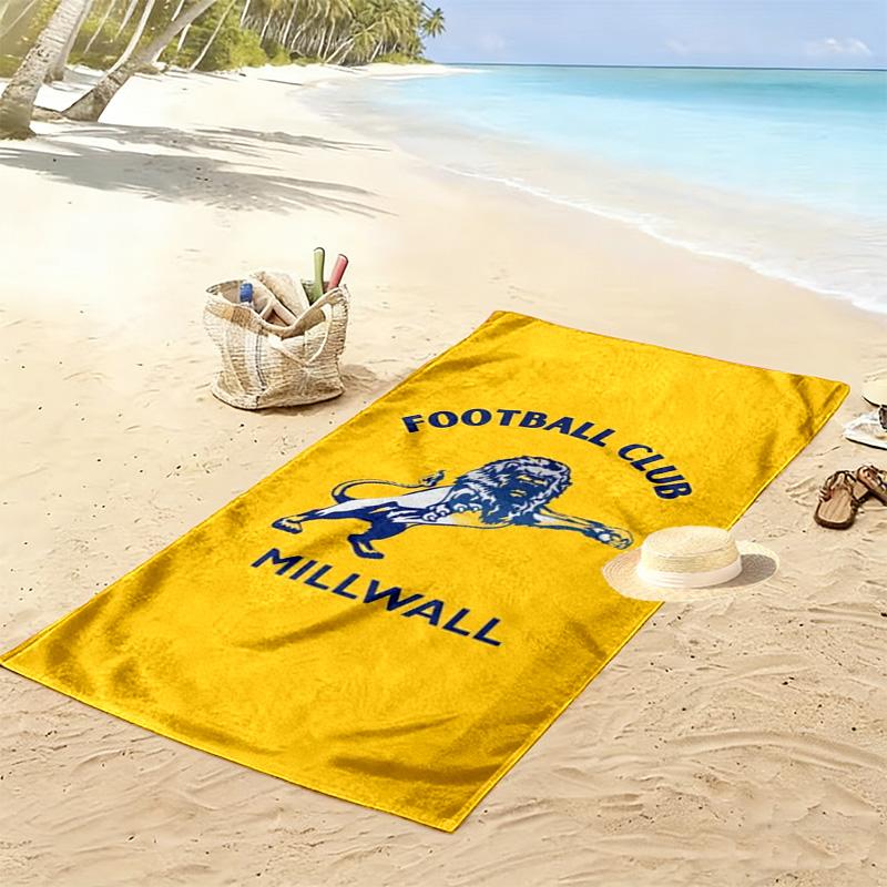Millwall FC Print Beach Towel, Large Soft Quick Dry Towel for Beach Camping Swimming