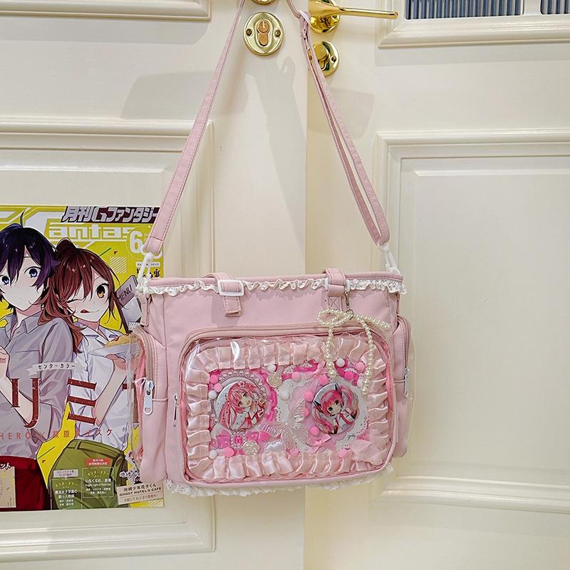 New Japanese Ins High Value, Fresh and Sweet Candy Color Girl Transparent Bar Pain Bag, Light Messenger Bag