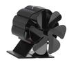 Heat Powered Fireplace Fan 6 Blade Auto Start Aluminum Alloy Under 25dB Silent Thermal Fan for Stove Accessories