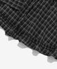 Cargo Bros For Woman Asymmetrical Frill Check Long Skirt (Black)