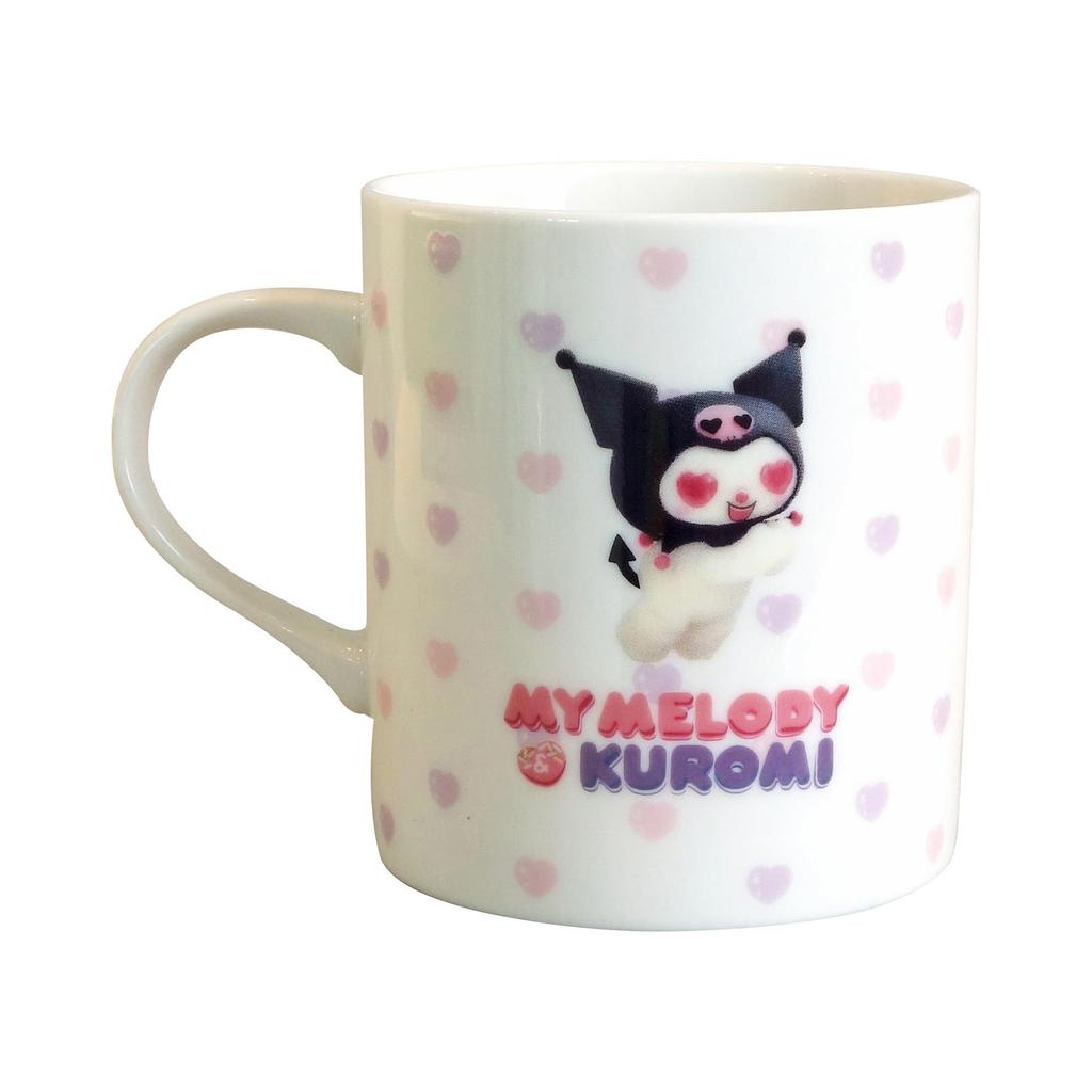 Melody Netflix Series Kuromi Microwave and Dishwasher Made in Product Number 319133 "My & Kuromi" Mug, Approx. 300ml, Safe, Japan,
