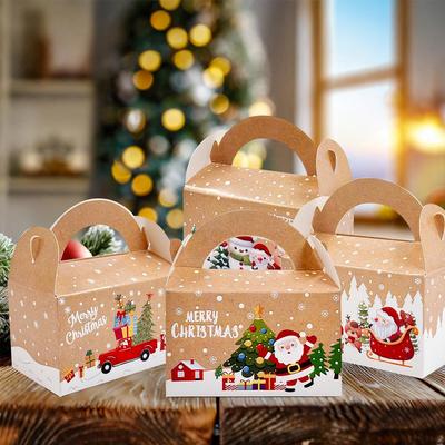 Natural Kraft Christmas Gift Tote Bag for Christmas Eve Packaging
