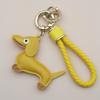 Adorable Sausage Dog Car Keychain PU Leather Cartoon Pendant Unique Puppy Lover Gift