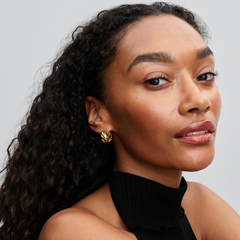 Pandora Rippled Hoop Earrings 263874C00