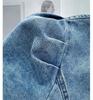 High-End Blue Retro Denim Summer Dress for Women 2026: Slimming Waist-Cinched, Temperament Fashion, Long Commute Style