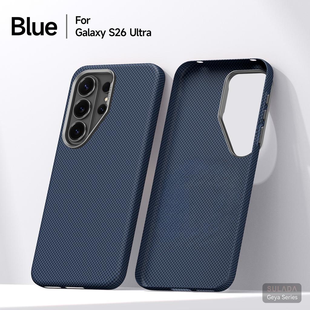 Business Sle Slim Kevlar Pattern Texture For Magsafe Charge Case For Samsung S26Ultra Plus Bare-metal Feel Drop-Proof Back Cover