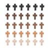 100pcs Wood Cross Charm Pendants Natural Wooden Small Cross Charms Pendants with Hole for Party Favors Necklace Jewelry Making