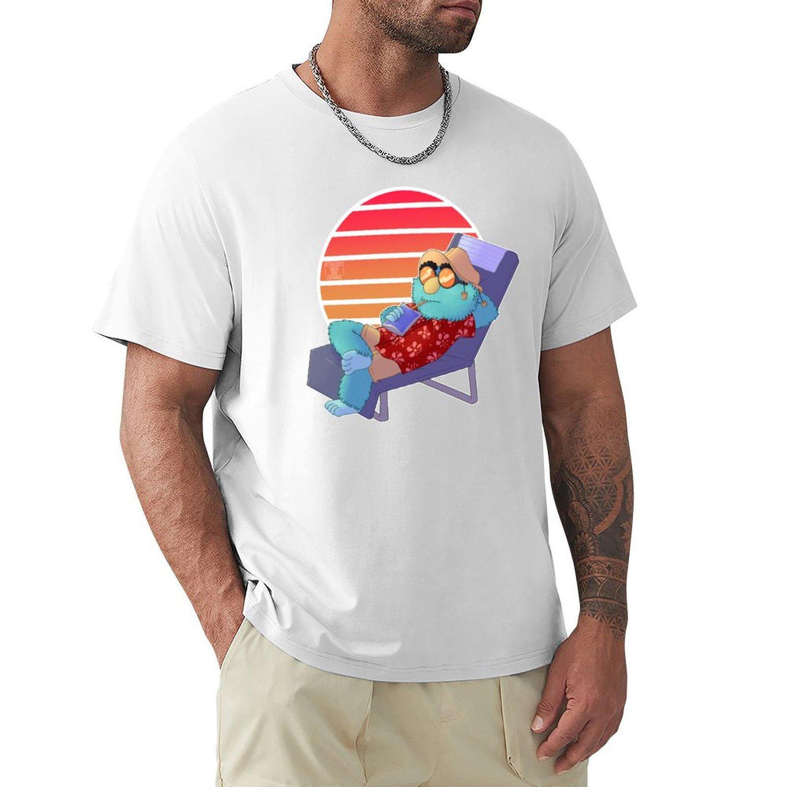 Chill Professor TShirt plus size tops graphic shirts blue lock plus size men clothing S