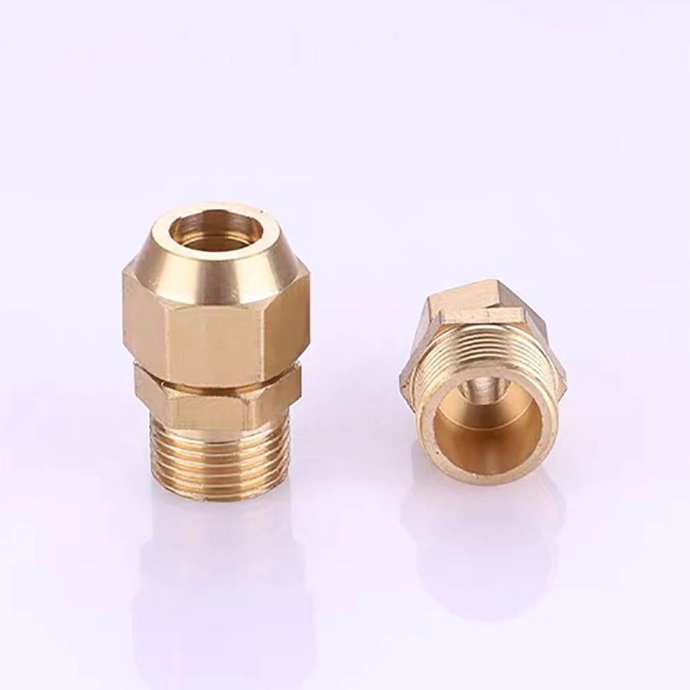 1/4" 3/8" 1/2" Male Thread Flare Adapter Brass Male Thread Connector  Air Conditioning System