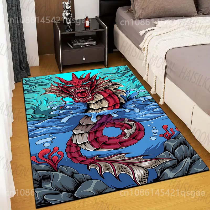 

1PC Pokémon Gyarados Print Rug Carpet for Living Room Children Bedroom Mat Sofa Doormat Floor Rug Home Decor Anti Slip Mat Gfits 100x150cm (39x59in)