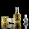 High End Transparent Glass Small Bottle 50/100ml Whiskey Mini Creative Red Bottle