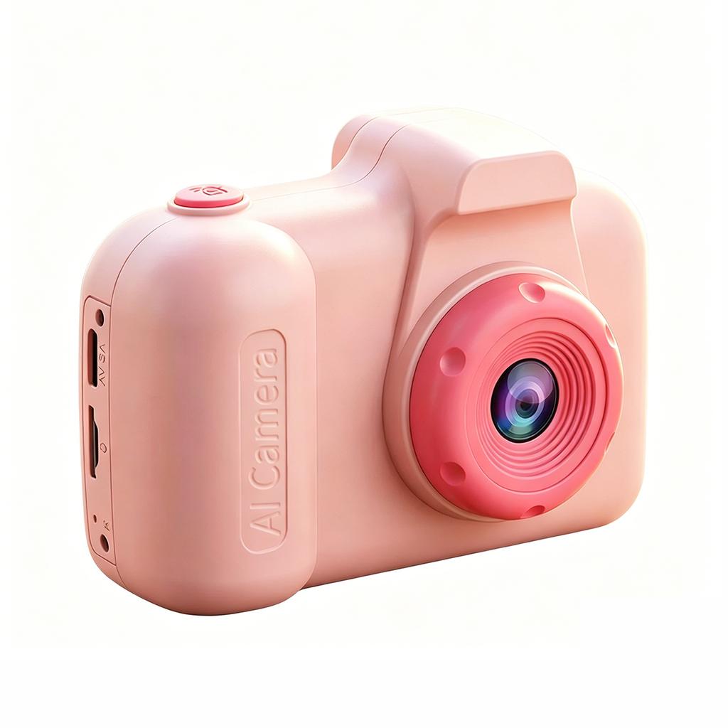 AI Kids Camera HD Dual Lens with AI Voice Chat & Object Recognition Mini Portable Kids Camera Gift for 3-8 Years Old Girl