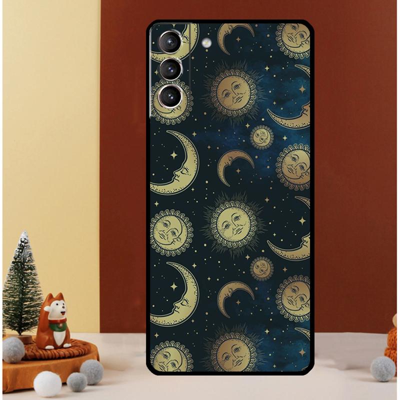 Sun Moons Star Astrological Celestial Case For Samsung Galaxy S23 Ultra S24 S22 Note 20 Ultra 10 Plus S8 S9 S10 S20 S21 FE Cover