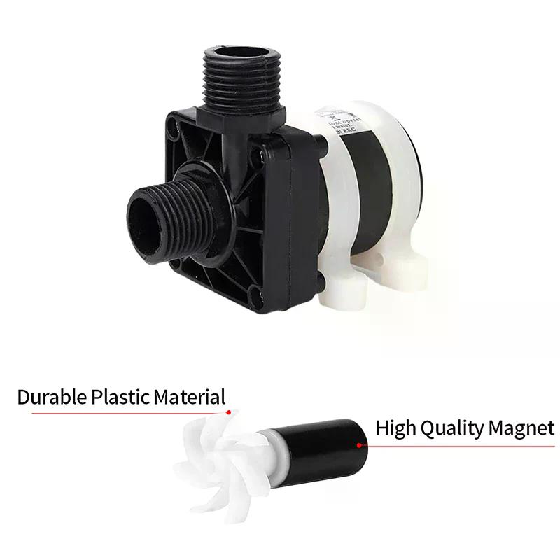 1Pcs DC 12V 24V IP68 Silent 4 Points Threaded Brushless Solar Motor Water Pump Water Heater Shower Floor Heating Booster Pumps