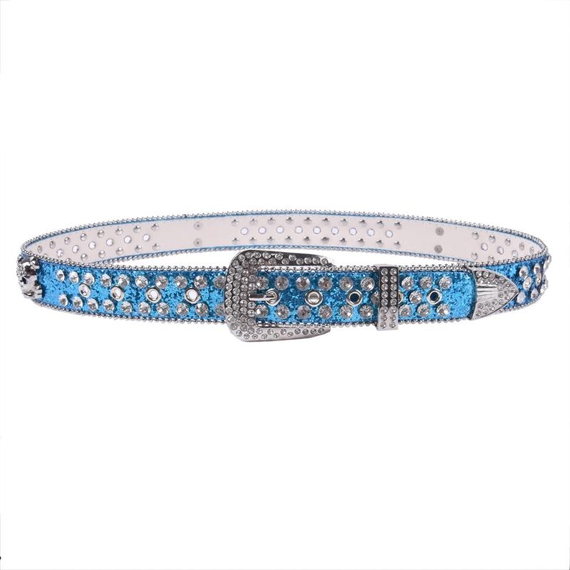 Adjustable Punk Waist Belt With Rhinestones Detail, Stylish PU Leather Waistband Sash For Casual Outfit