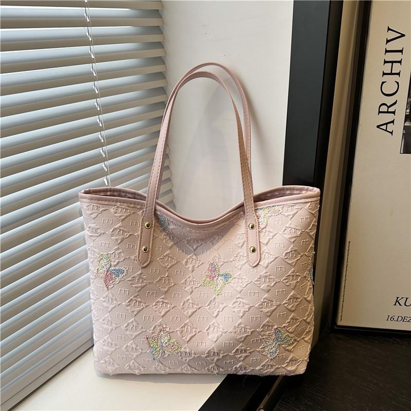 Summer Beautiful New Butterfly Embroidery Texture Gentle Temperament Large Capacity Shoulder Armpit Bag