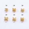 Double-Sided Gold-Plated Hollow Flower Beaded DIY Bracelet/Necklace