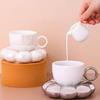200ml Ceramics Coffee Mugs with Flower Shape Saucers Porcelains Drink Cups Unique Coffee Cups Gift for Women Girlfriend