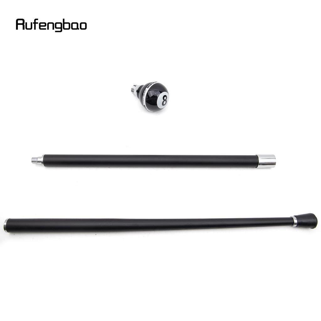 Black White Eight Ball Silver Walking Cane Fashion Decorative Walking Stick Gentleman Elegant Cosplay Cane Crosier 92cm