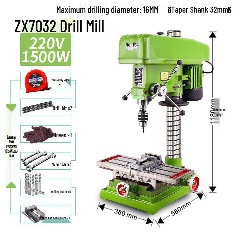 Xizi Longtai 220V Industrial Multifunctional 16MM High-Power Precision Drill Press for Household Use