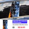 Lion Car Stickers Car B-pillar Decal Waterproof Stickers Auto Center Pillar Sticker Cover Scratches Vehicle Decor Accessories