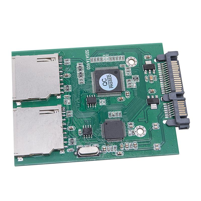 Dual Sd To Sata Hard Disk Adapter Card Industrial-Grade Sd To Serial Port Hard Disk Board Support Raid 0 High-Speed Stable