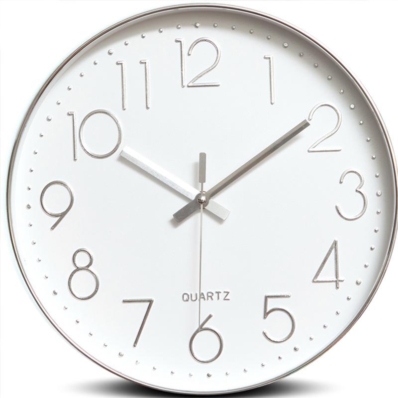 1Pc Clock Wall Clock Living Room Clock Wall Watch Quartz Clock Wall-mounted Creative Silent Watch Wall Clock