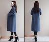 Elegante Dames Dubbelzijdige Wol & Kasjmier Jas - Lang, Pluche, Grote Maat, Wintercollectie 2025