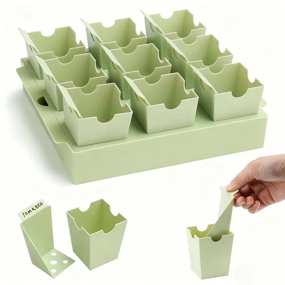 Dual-Purpose Seed Starter Tray Reusable 9 Deep Cells Plant Starter Tray Mini Size Propagator Vegetable Propagation