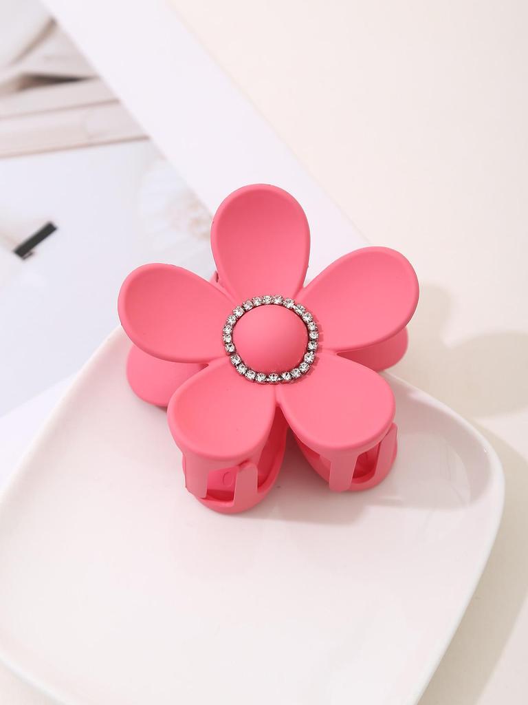 Hot-Selling European & American Hair Accessories: Shark Clip, Frosted Diamond Flower Hairpin