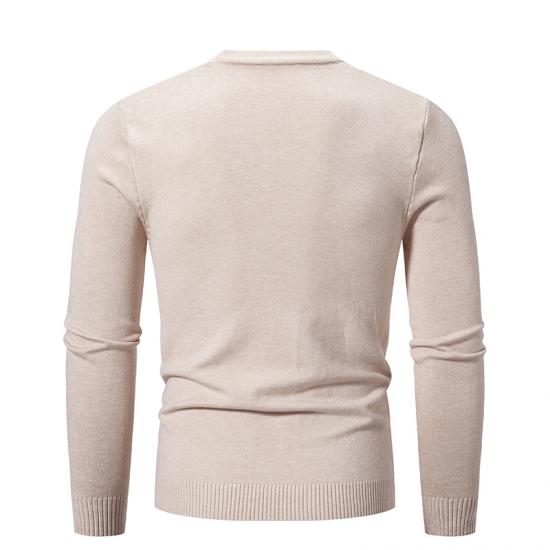 Autumn Mens Knitwear Thin Basic Elastic Slim Fit Inner Layer Thin Sweater Solid Color Casual Warm Slim High Quality Pullovers