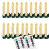 10/20/30Pc LED Flameless Flickering 12CM Taper Clip-On Candles Drip Timer Remote Control Cordless Christmas Tree Holiday Decor