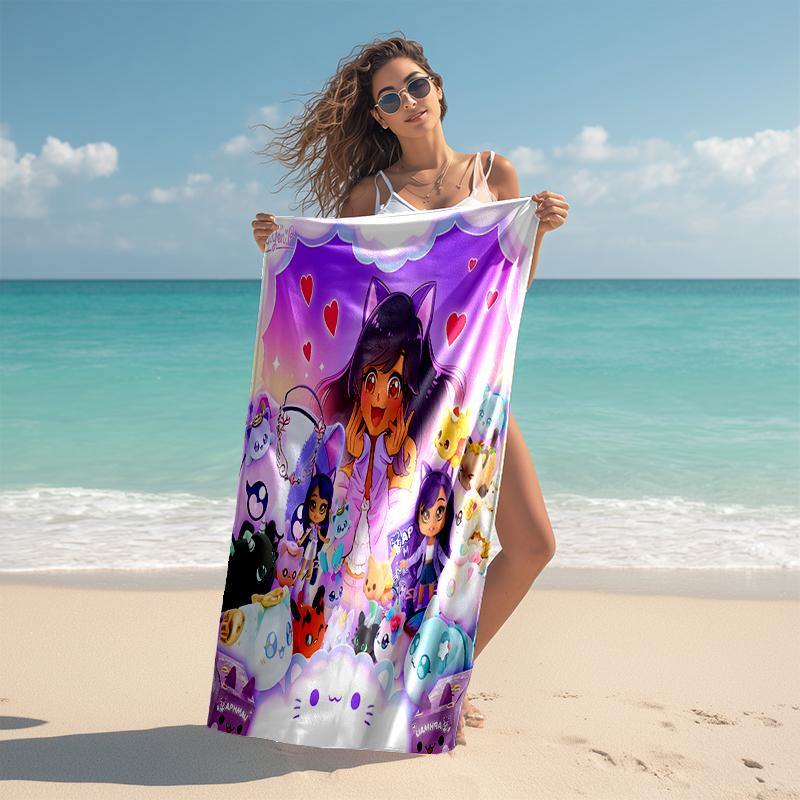 1pc Anime A-AphmauS (3) Beach Towel, Comfortable and Thick, and Swimming/Bath/Picnic/Camping Towel, Suitable for Seaside Beaches