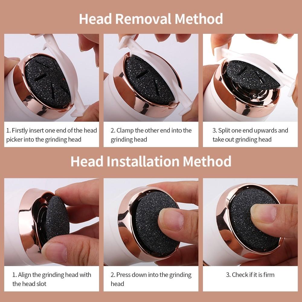 LCD Display Electric Dead Skin Callus Remover Rechargeable Electric Foot Grinding Machine Portable Foot Care Tool