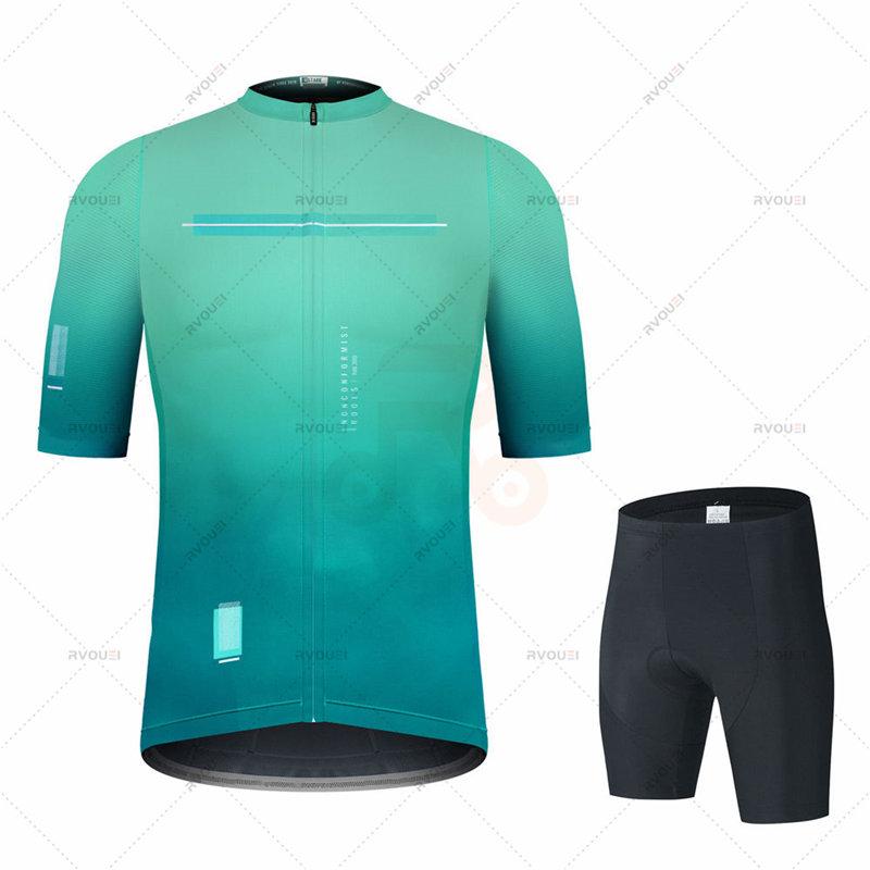 Cycling Clothing Set for Men, Short Sleeve Jersey, Pro Team, Road Bike, New Spain,